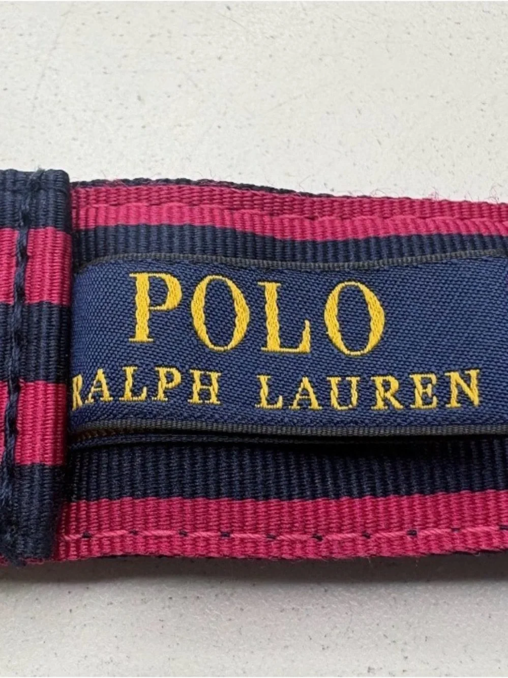 Polo by Ralph Lauren Pink & Navy Striped Webbing Belt Youth Size Small